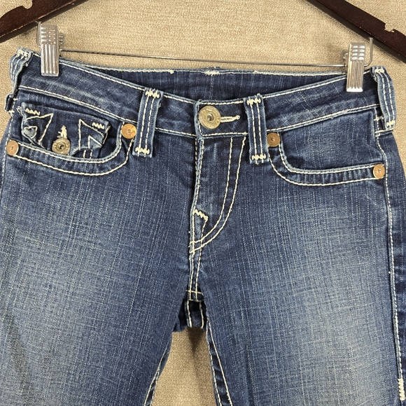 True Religion Womens Bootcut Jeans 28 (29x32 Actual) Dark Blue Denim Western (G5 - Picture 5 of 11